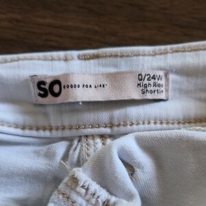 SO White High Rise Shorts